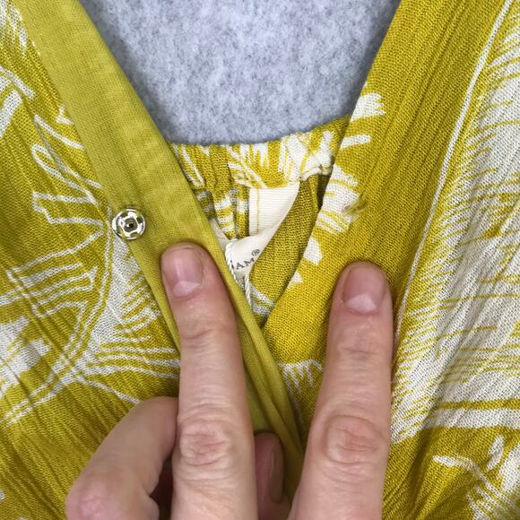 Sim Sam Dress XS Maxi Wrap Gauze Crinkle Flowy Resort Yacht Feminine READ - Picture 13 of 13